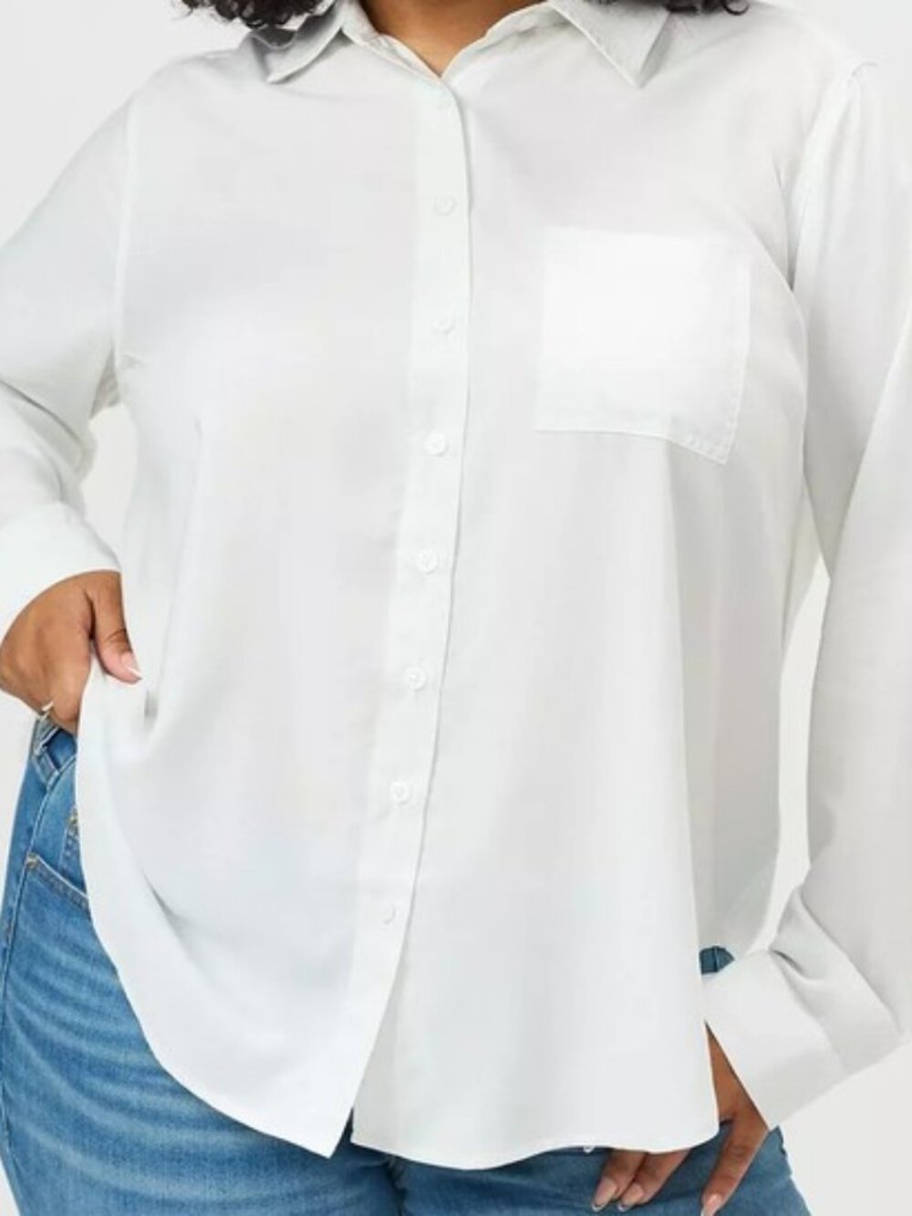 Torrid Button Up Shirt white